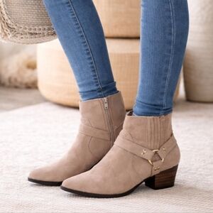 Modern Rush NEW Marta Modern Western Boho Harness Booties 7.5M